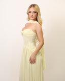 Fustan Maxi butter yellow me shall Elegant