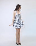 Polka Dot Puff Mini Dress