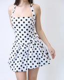 Polka Dot Puff Mini Dress